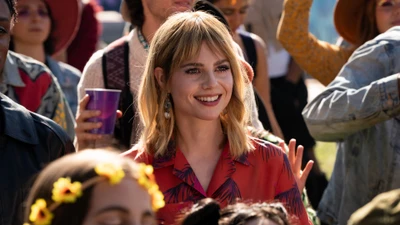 Lucy Boynton Shines at a Vibrant Outdoor Festival