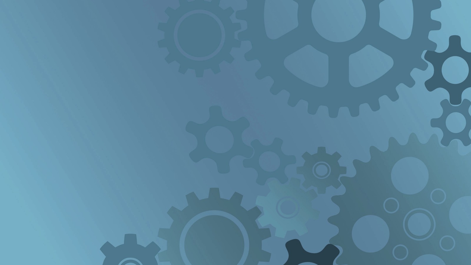 Gears on a blue background with a white background (gear, mechanism, blue, pattern, design)