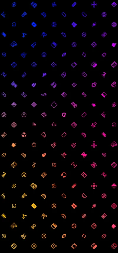 Colorful Icon Grid with Purple and Pink Variations