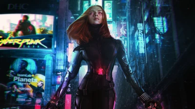 cyberpunk 2077, черная вдова, black widow, киберпанк, тьма