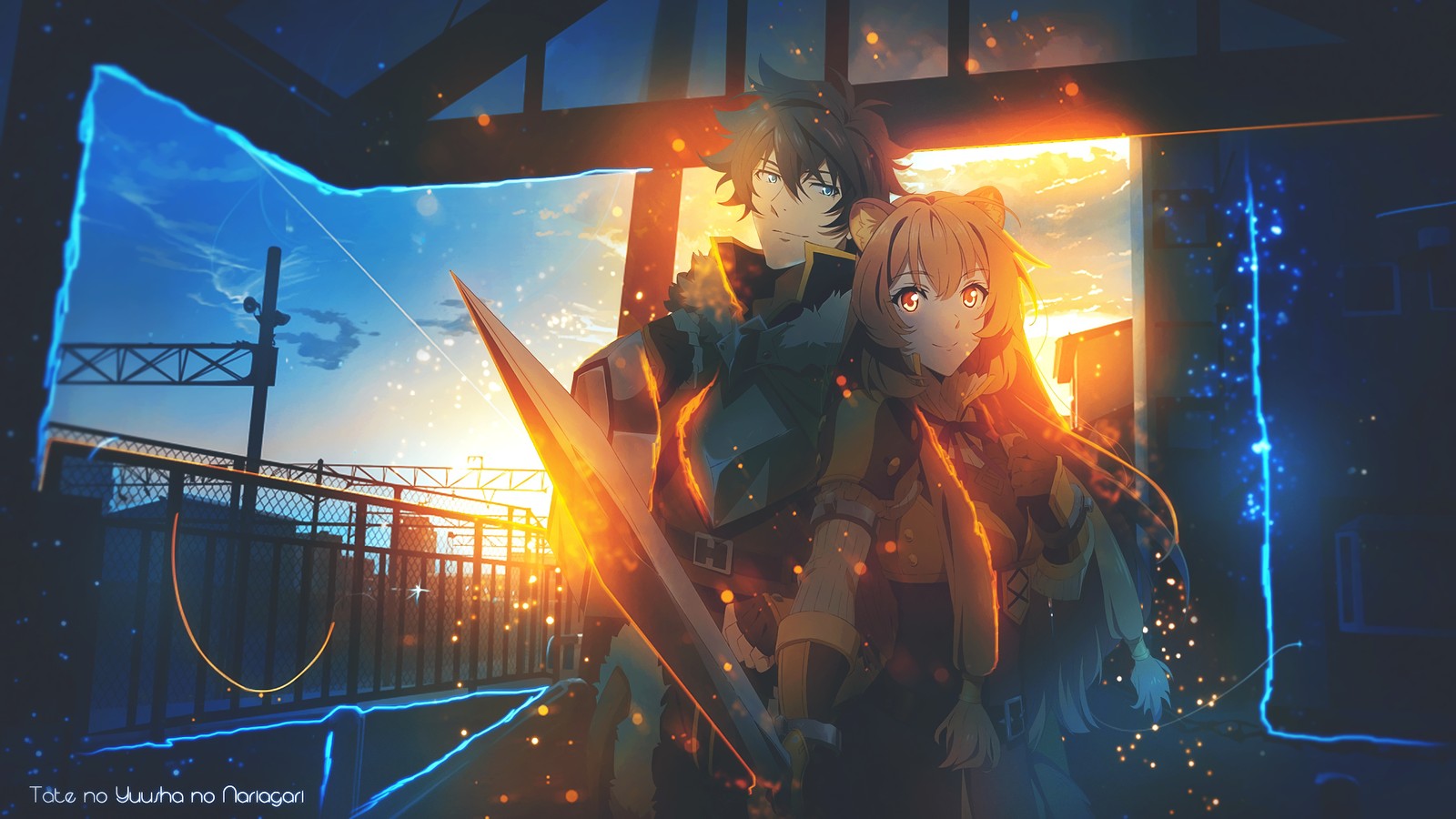 Lade naofumi iwatani, raphtalia, the rising of the shield hero, tate no yuusha no nariagari, anime Hintergrund herunter