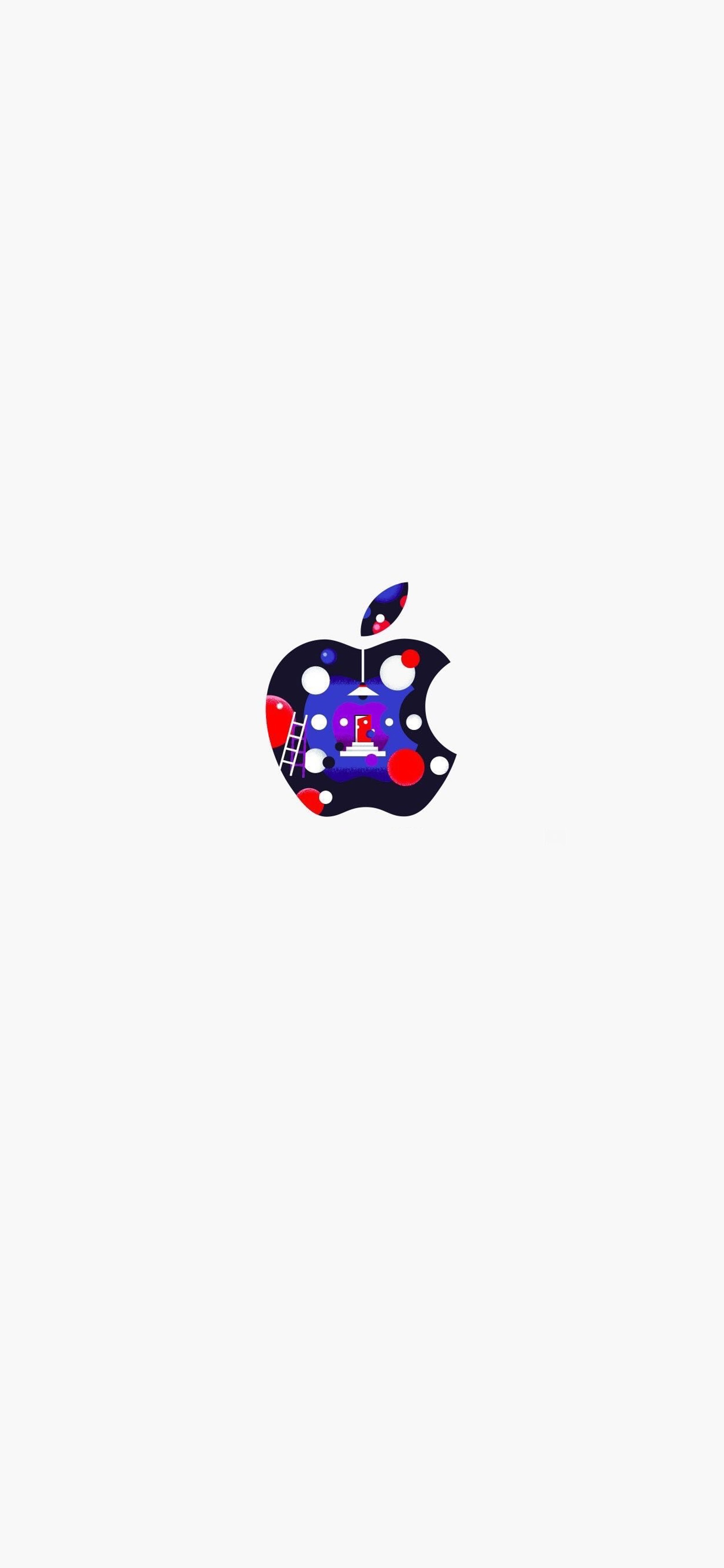 Il y a une image d'un logo apple sur fond blanc (pomme, iphone, événement apple octobre 2020, pommes, chaussure)