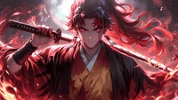 ёриичи цугикuni, yoriichi tsugikuni, катана, убийца демонов кимэцу но яиба, demon slayer kimetsu no yaiba