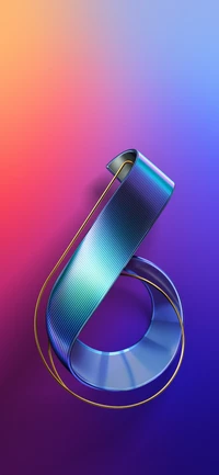 Design abstrait coloré mettant en vedette l'ASUS Zenfone 6 dans des bleus et des violets électriques