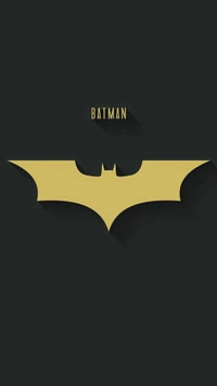 Logotipo estilizado do Batman em um fundo escuro