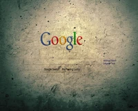 Google Search Interface on a Textured Wall Background