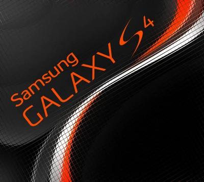 Design do logotipo Samsung Galaxy S4 em um fundo escuro