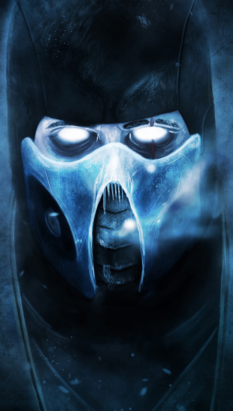 Крупный план человека в маске с капюшоном (mortal kombat, sub zero)