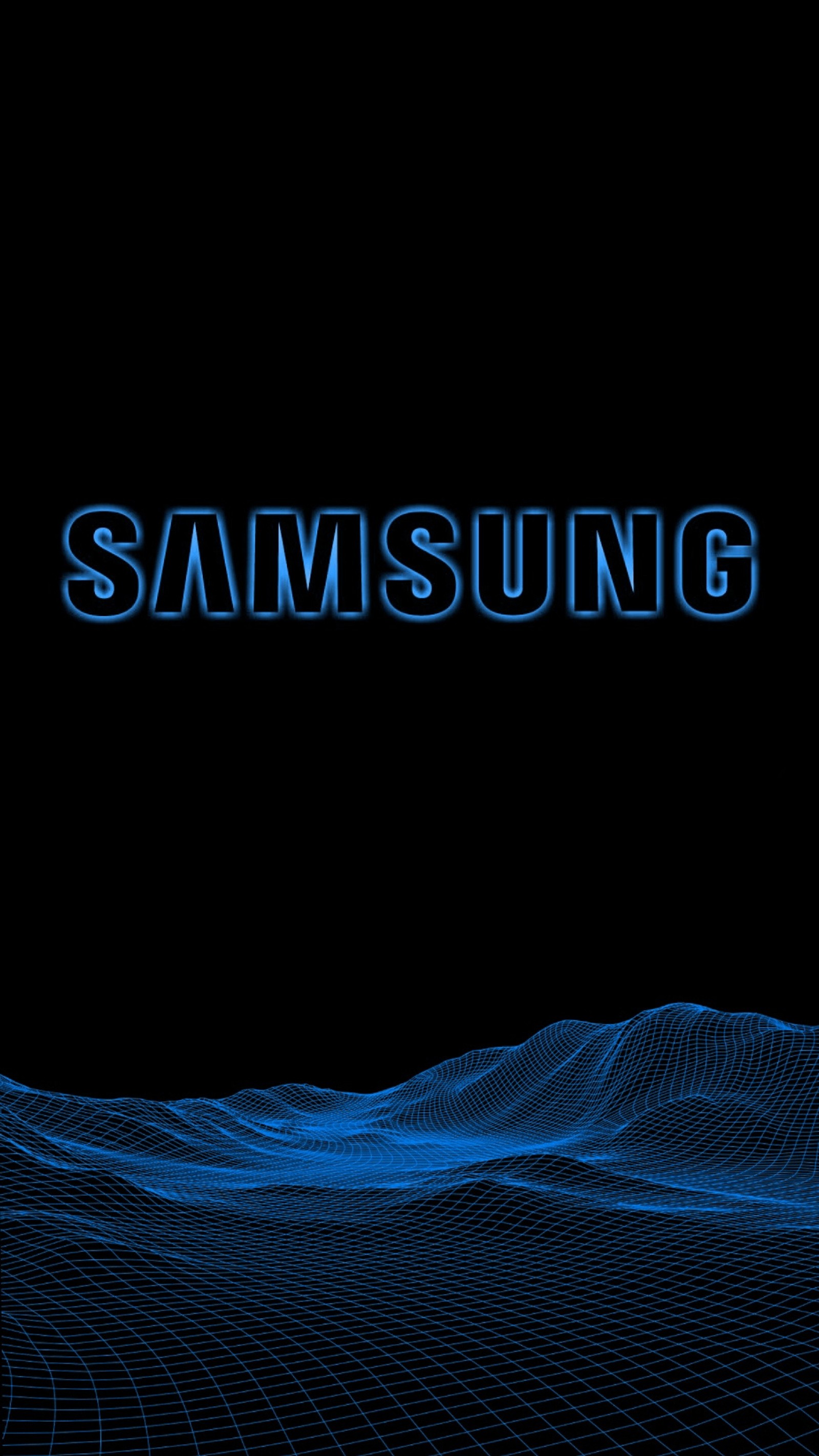 Gros plan du logo samsung sur un fond noir (samsung)