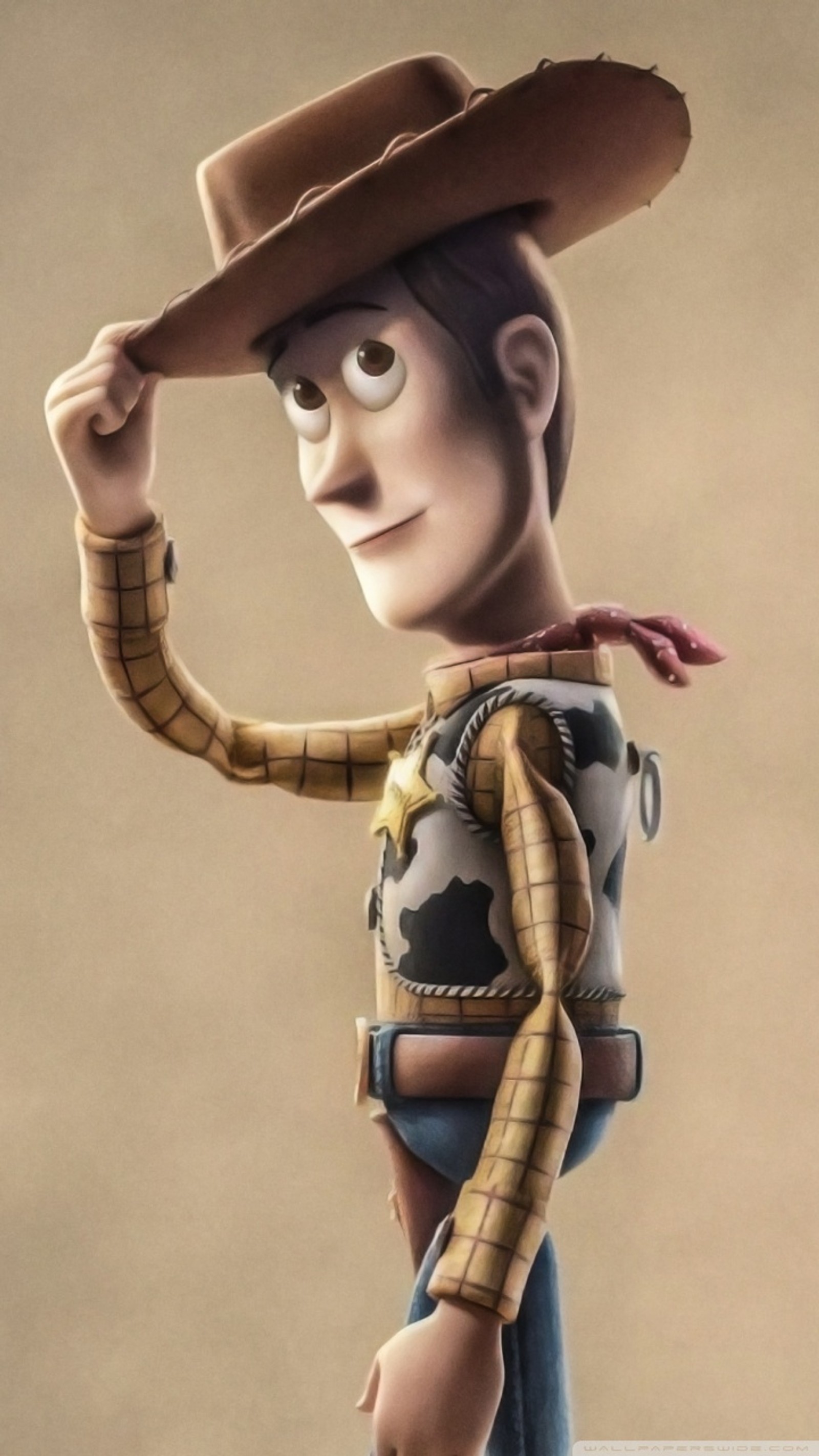 A close up of a toy man wearing a cowboy hat (boy, cartoon, cow, cowboy, toy story)