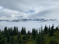 mountainous landforms, mountain, highland, wilderness, nature