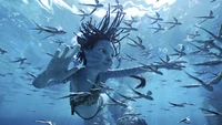 tuktirey, avatar the way of water, movie, 2022, underwater wallpaper