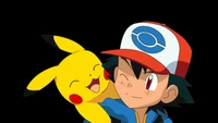 pikachu, ash ketchum, pokémon, pokemon, arrière plan noir