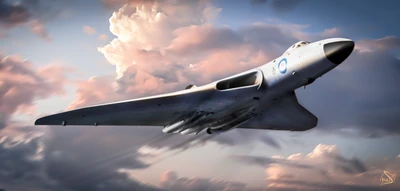 Avro Vulcan: Иконический Военный Бомбардировщик, Парящий Сквозь Облака