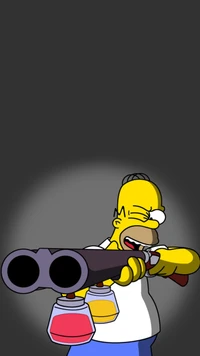 animation, cartoon, drôle, homer simpson