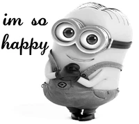 Minion Heureux avec Expression Joyeuse