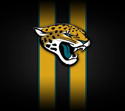 Logo des Jacksonville Jaguars sur un fond à rayures audacieuses