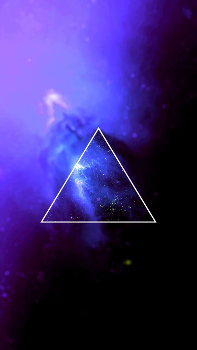 Galactic Triangle: A Cosmic Blend of Black and Blue