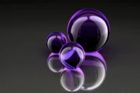 abstrait, boules violettes