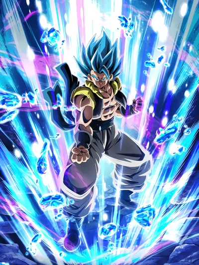 bleu, dragon ball, gogeta