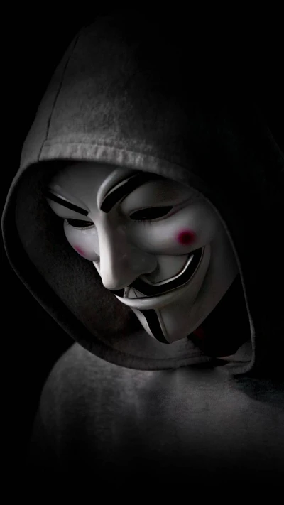 V for Vendetta Mask in Dark Atmosphere