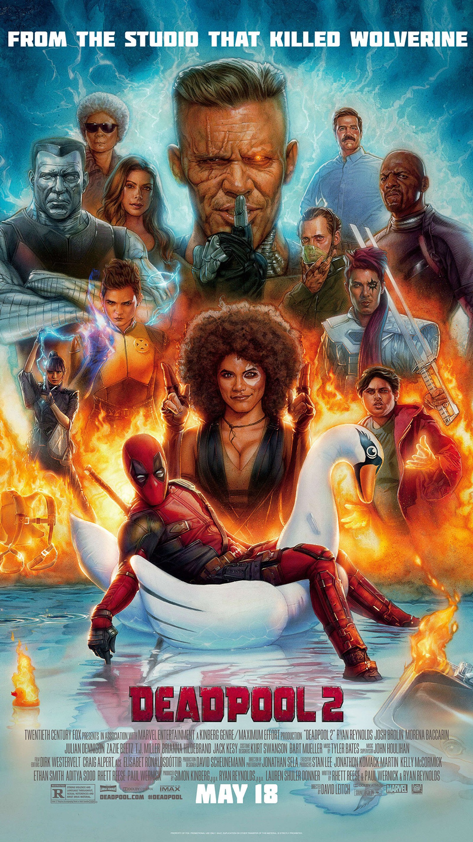 Deadpool 2 filmplakat (marvel, film)