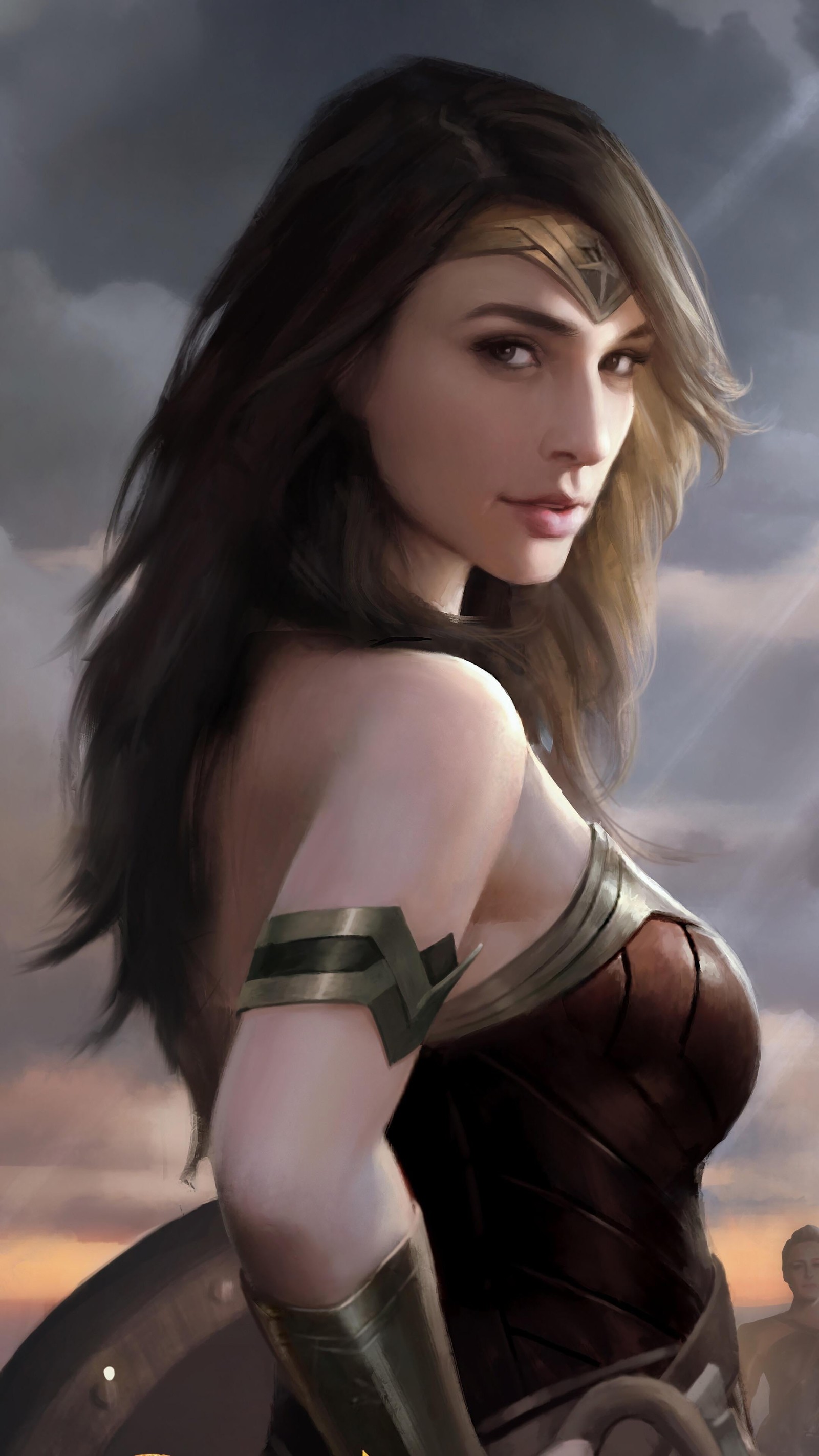 Baixar papel de parede wonder woman, super herói, arte, android, dc comics