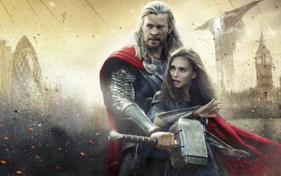 Thor und Jane Foster in "Thor: The Dark World" (2013)