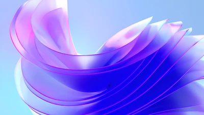 Ondas abstratas vibrantes em suaves tons de azul e roxo