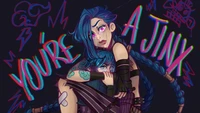 jinx, arcane series, tv series, arcane, lol wallpaper