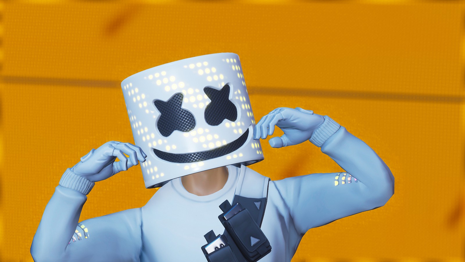 Скачать обои диджей, marshmello, fortnite battle royale, видеоигра