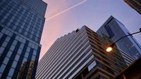 Dynamic Urban Architecture Under a Twilight Sky