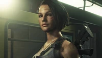 Jill Valentine in einer rauen U-Bahn-Umgebung aus Resident Evil 3 Remake.