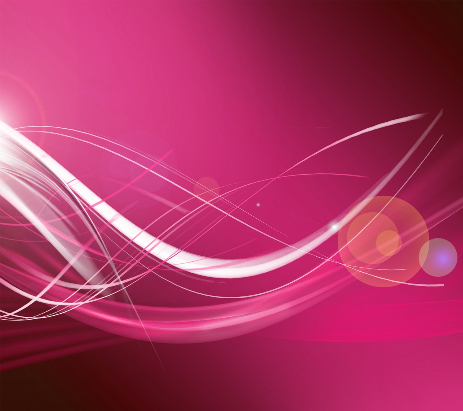 Abstract pink background with white lines and circles (abstract, pink)