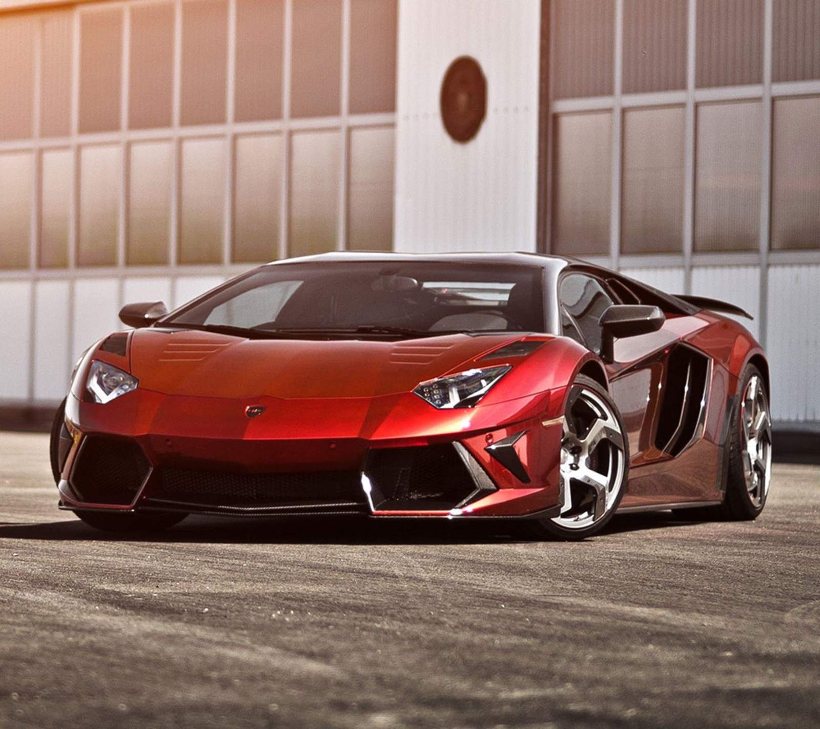 auto mobile, car, lamborghini, red, vehicle Download Wallpaper