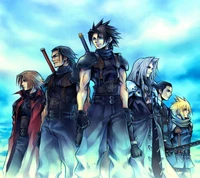 Personajes icónicos de Final Fantasy VII enfrentando una crisis