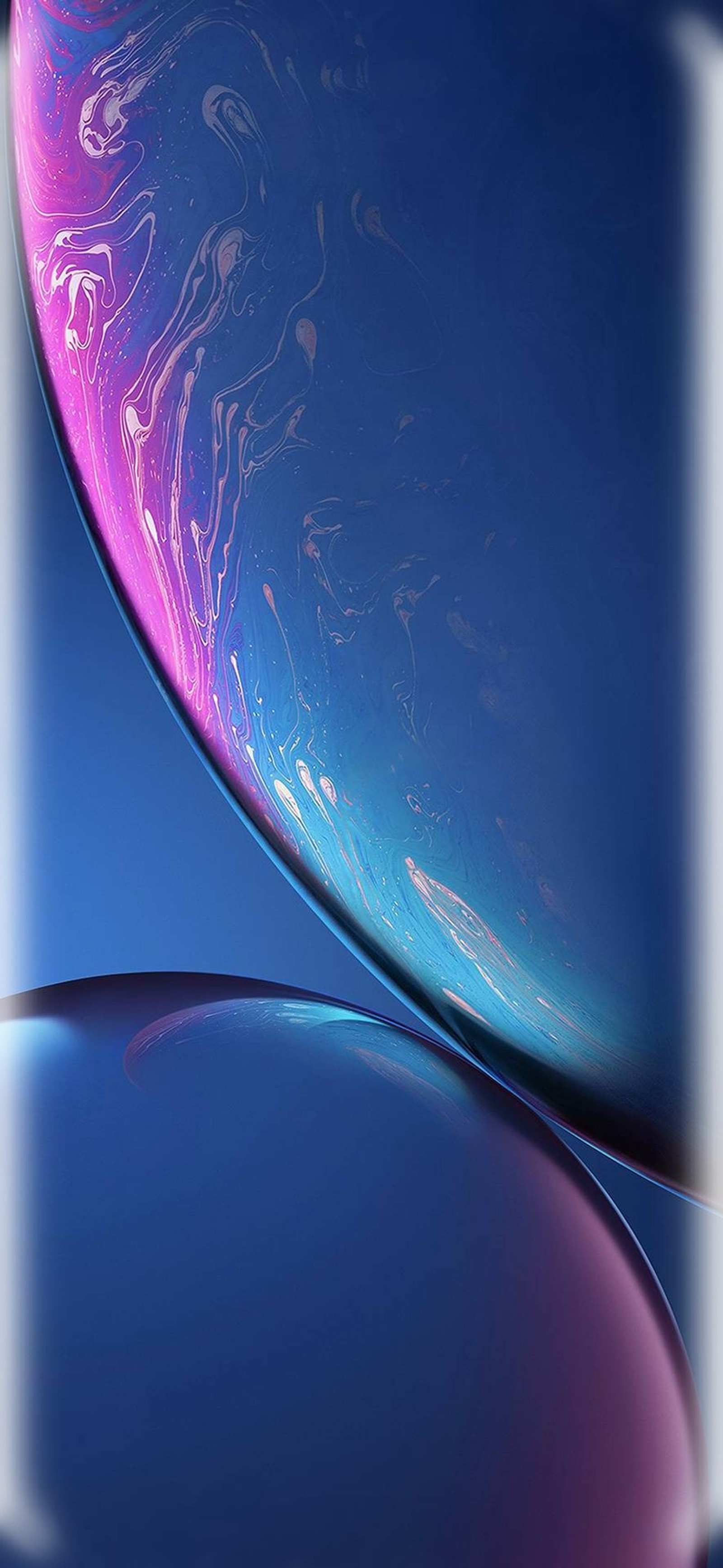 Nahaufnahme eines blauen iphones auf einem rosa und blauen hintergrund (kante, ballon, iphone, xr, iphone xr)