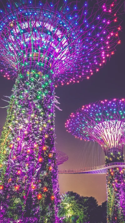 artificial trees, lighting