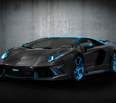 auto, aventador, blue, car, lambo