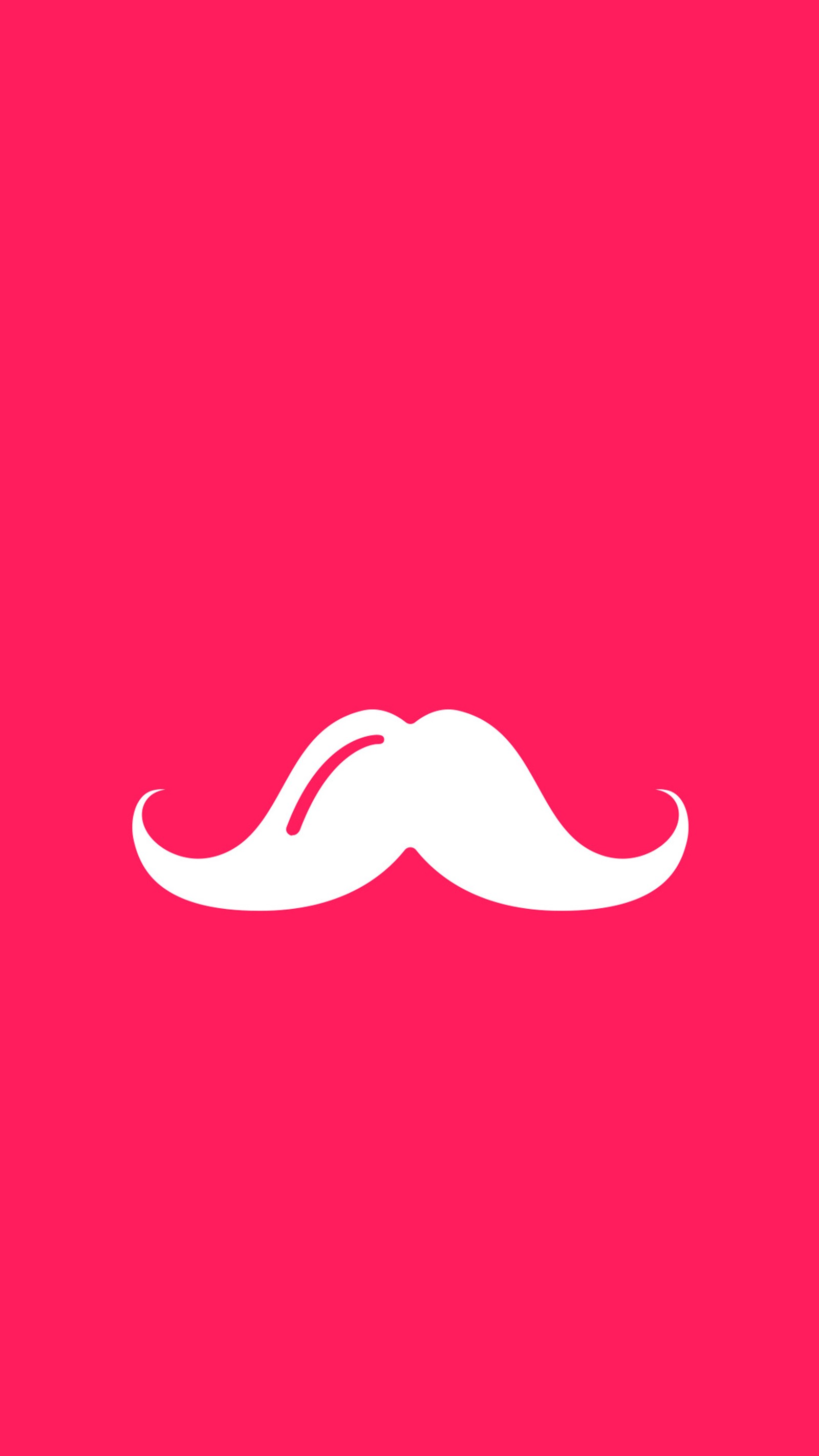 Un bigote blanco sobre un fondo rosa (manzana, diseño, hipster, logotipo, nuevo)