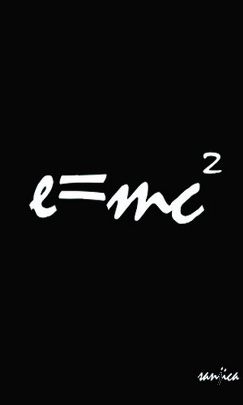 Близкий план черного фона с логотипом e = m (эйнштейн, емс2)