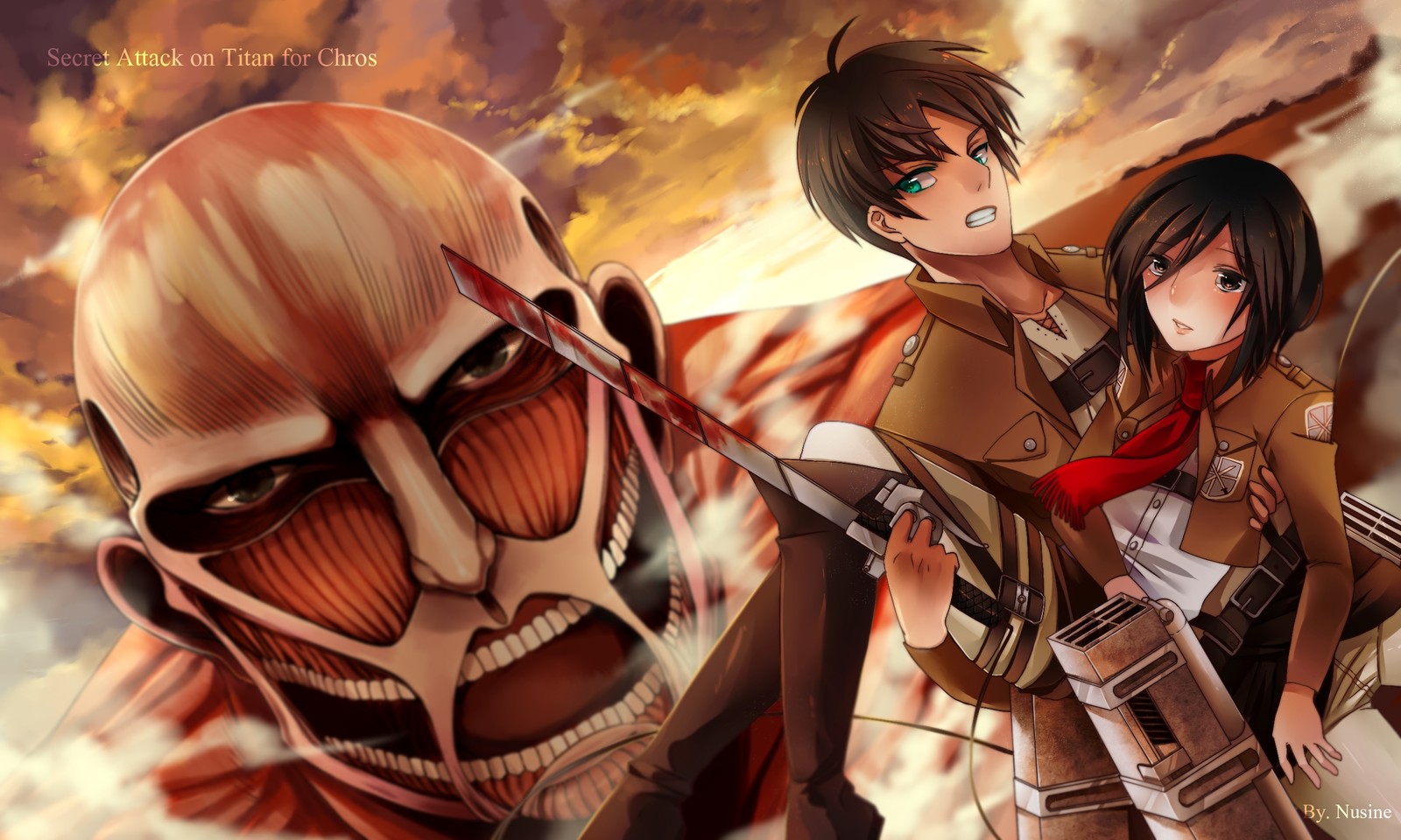 eren yeager, mikasa ackerman, levi, attack on titan, armin arlert wallpaper