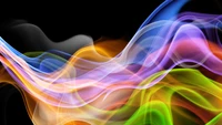 Olas de Humo Vibrantes: Una Sinfonía de Color y Patrón