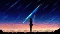 mitsuha miyamizu, schattenriss, lofi, your name, kimi no na wa