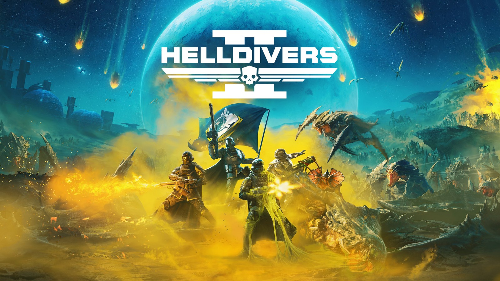 Обложка игры, hell divers 2 (хеллдайверс 2, helldivers 2, арт игры, видеоигра, игры)