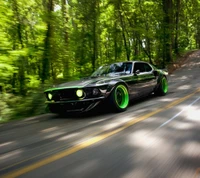 coche, asombroso, genial, ford, verde