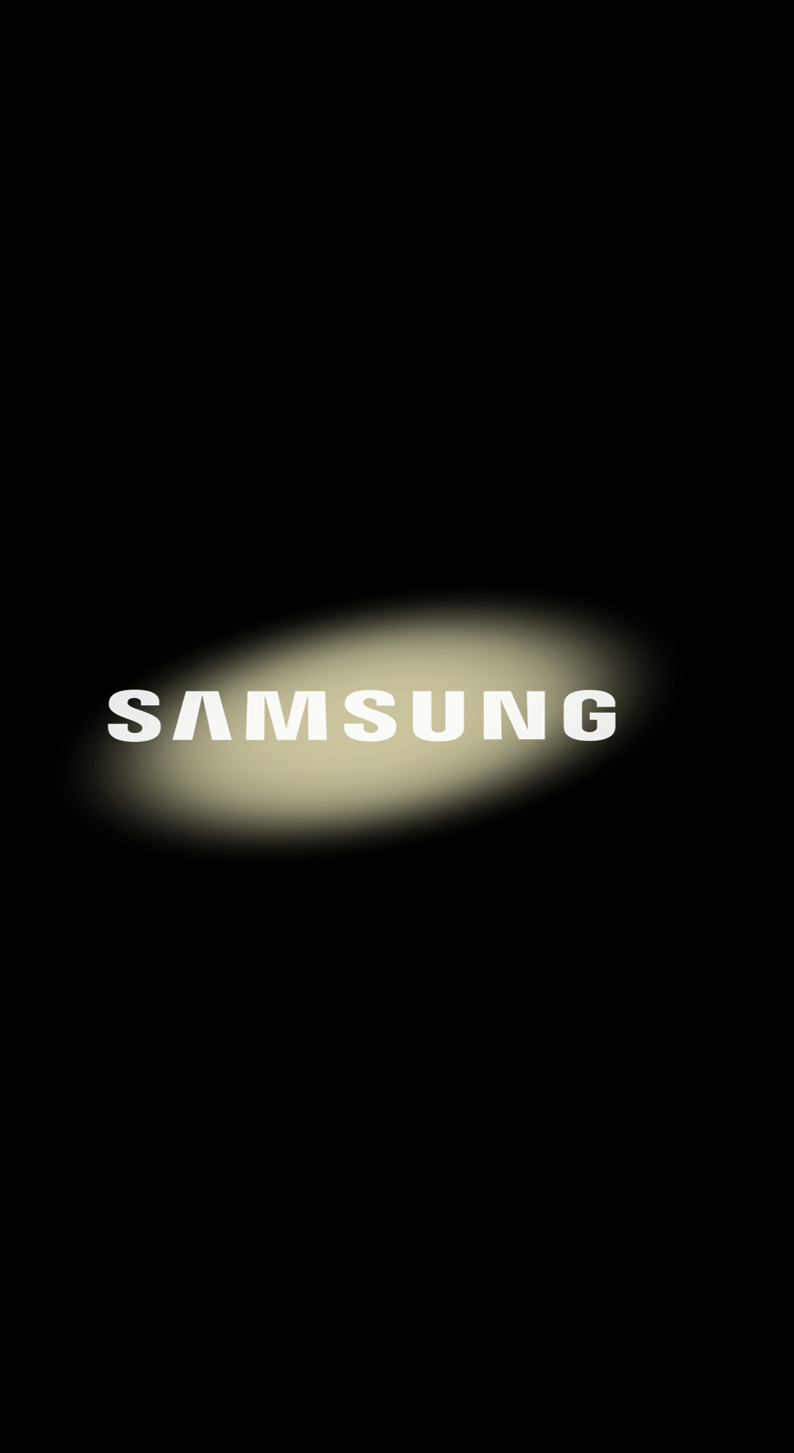 A close up of a samsung logo on a black background (samsung, galaxy, note, s8, s9)