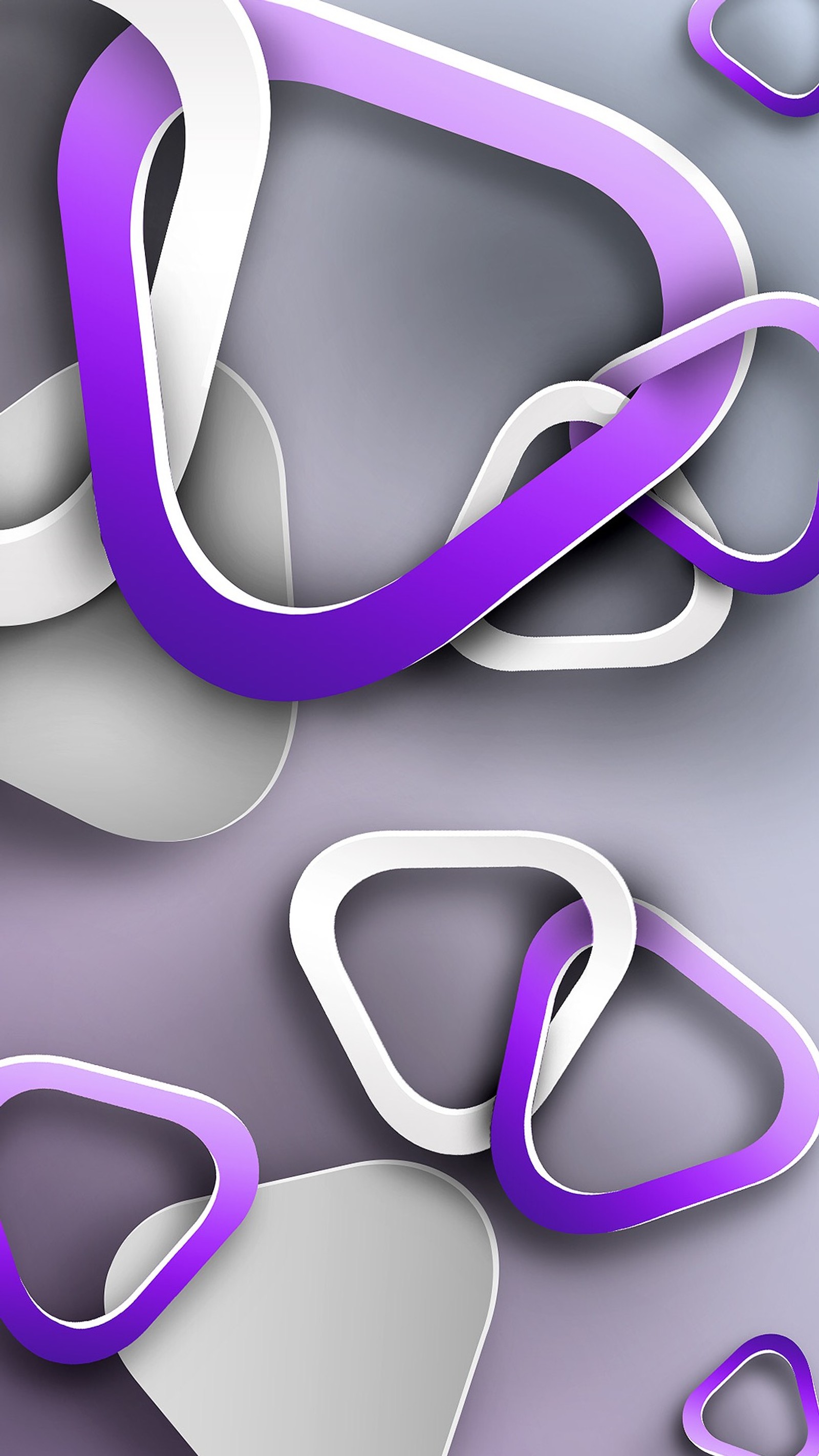 Abstract 3d rendering of a purple and white design (3d, triangles)