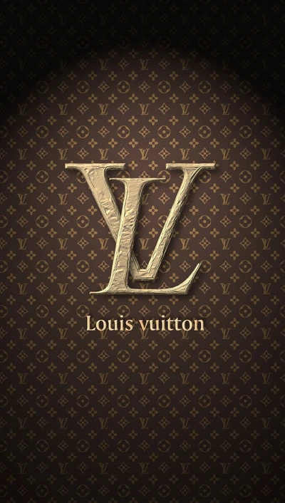 Logo de Louis Vuitton sobre fondo de monograma