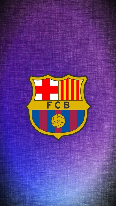 Logo du FC Barcelone sur un fond dégradé